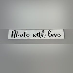 Made with Love Farmhouse Kitchen Wall Decor 19.5”L x 3.5”H